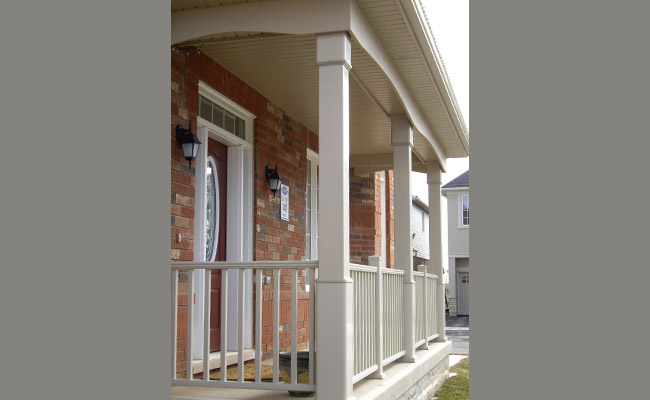 square columns on a front porch
