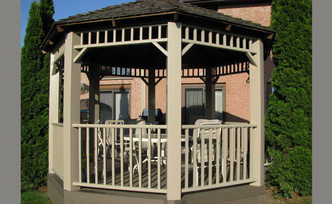 gazebo with post skirts