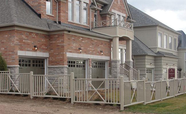 home with decorative fence