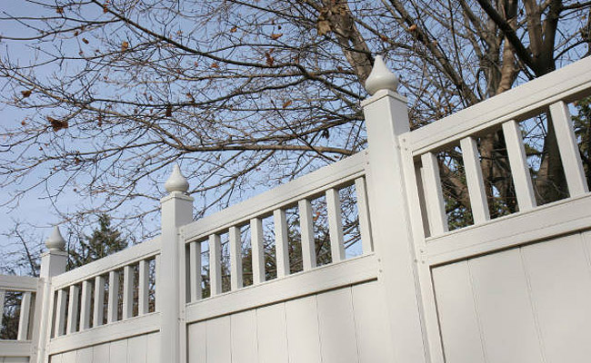fence with decorative accents