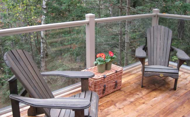 exterior glass railing 