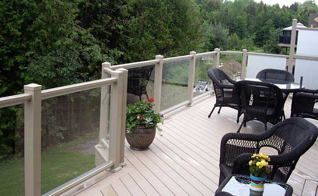 modern glass railing